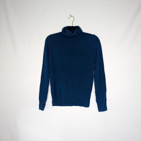 Neiman Marcus Teal Turtle Neck Cashmere Collection Sweater - Picture 4 of 8